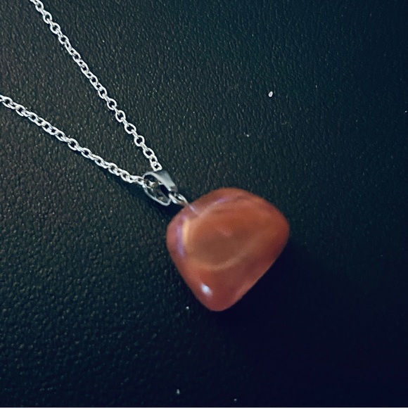 New Artisan Handmade Cherry Quartz S925 Sterling Silver Natural Crystal Necklace - Picture 14 of 15